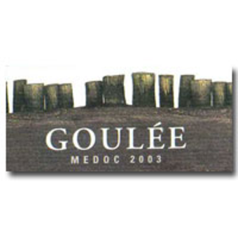 Label shot for 2003 Chateau Goulee