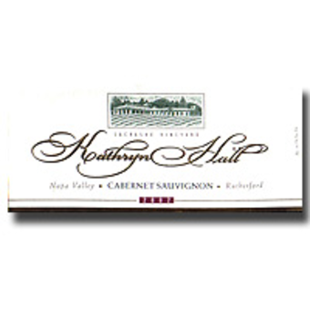 Label shot for 2002 Kathryn Hall Sacrashe Vineyard Cabernet Sauvignon