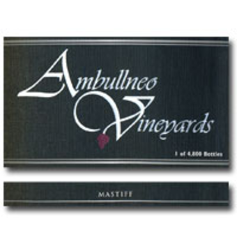 Label shot for 2006 Ambullneo Pinot Noir Mastiff