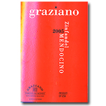 Label shot for 2005 Graziano Zinfandel