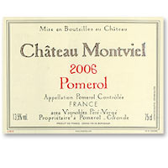 Label shot for 2006 Chateau Montviel