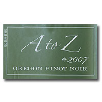 Label shot for 2007 A To Z Pinot Noir