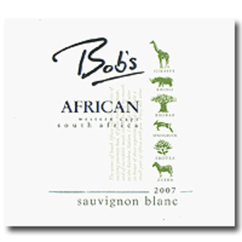Label shot for 2007 Bob's African Sauvignon Blanc