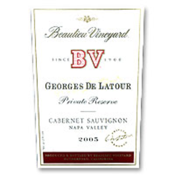 Label shot for 2005 Beaulieu Vineyard George De Latour Private Reserve