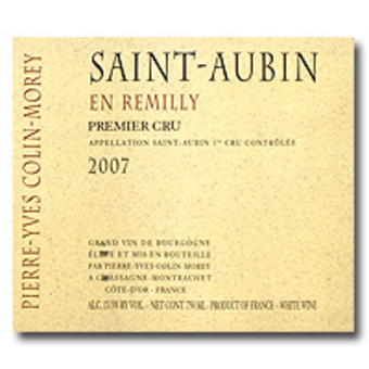 Label shot for 2007 Colin Morey St Aubin Remilly