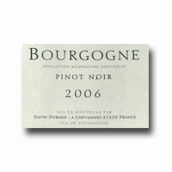 Label shot for 2006 David Duband Bourgogne Rouge
