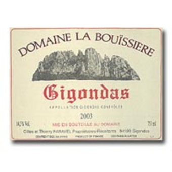 Label shot for 2003 Bouissiere Gigondas