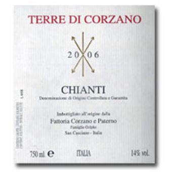Label shot for 2006 Corzano Chianti