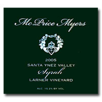 Label shot for 2005 Mcprice Myers Larner Syrah