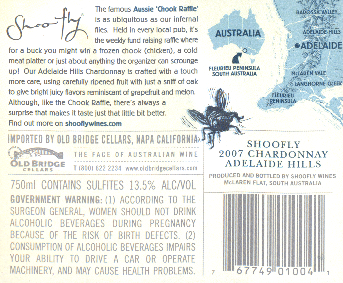 2007 Shoofly Chook Raffle Chardonnay Wine Library
