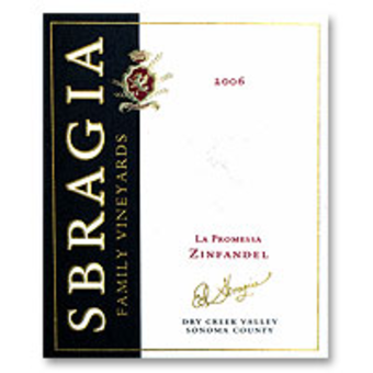 Label shot for 2006 Sbragia Promessa Zinfandel