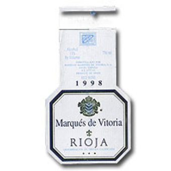 Label shot for 1998 Marques De Vitoria Reserva