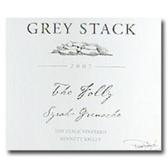 Label shot for 2007 Grey Stack Folly Syrah Grenache