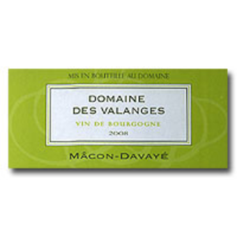 Label shot for 2008 Valanges Macon Davaye