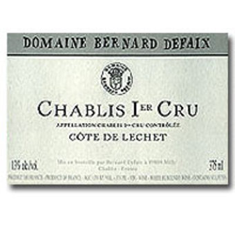 Label shot for 2007 Defaix Chablis Cote De Lechet
