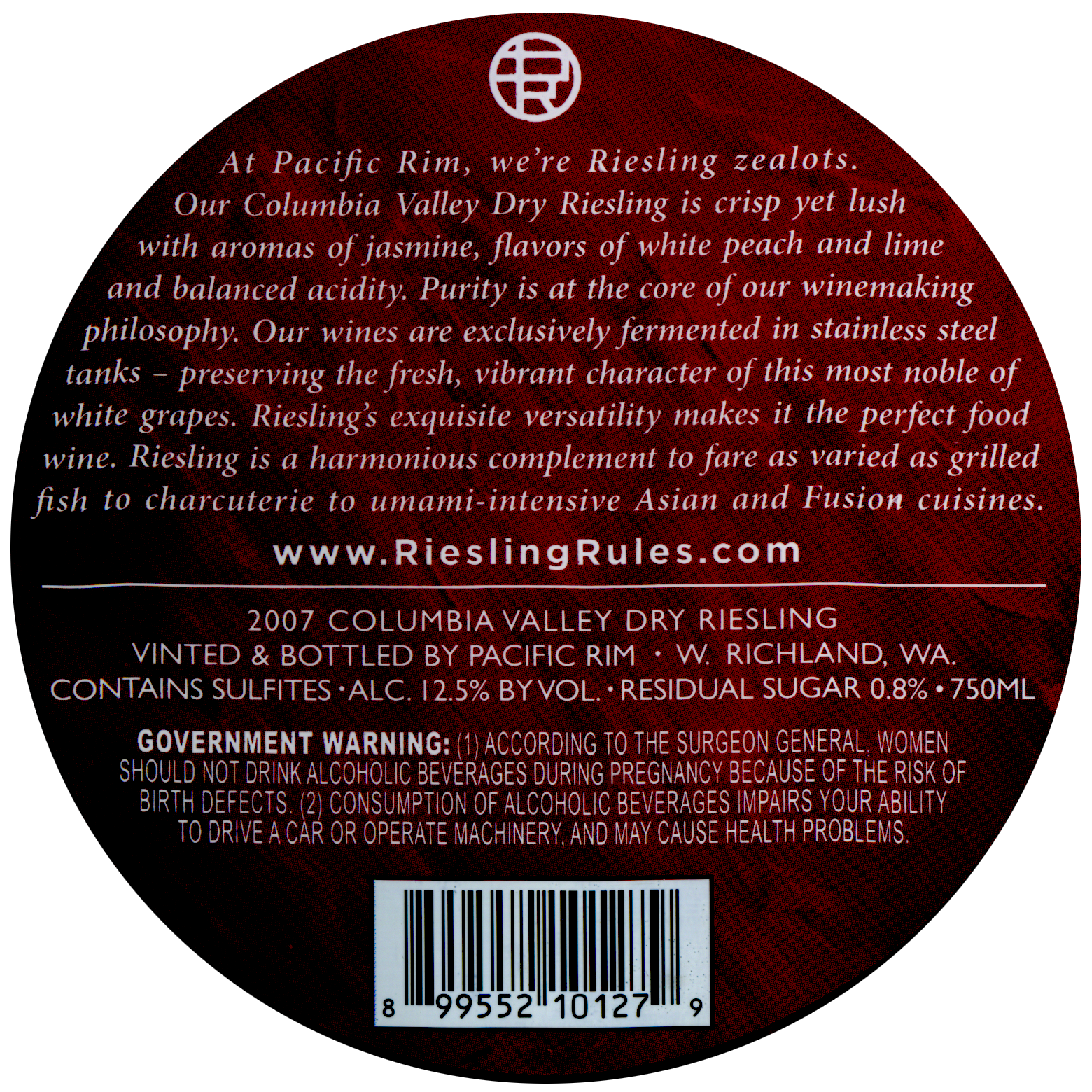 2007 Pacific Rim Dry Riesling | Wine Library