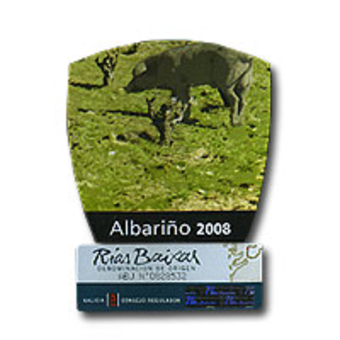 Label shot for 2008 Black Pig Albarino
