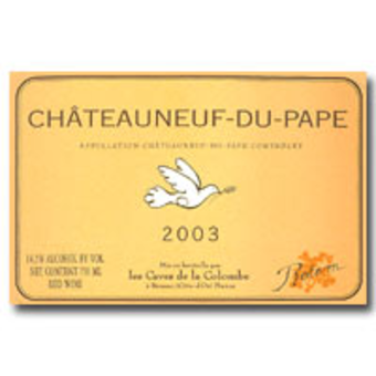 Label shot for 2003 Caves De Colombe Chateauneuf Du Pape Red