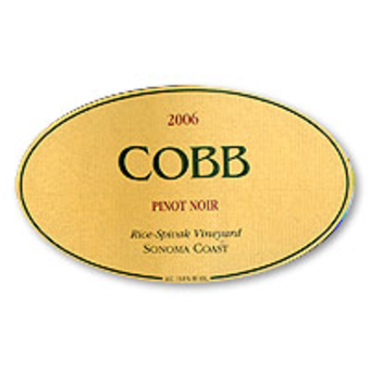 Label shot for 2006 Cobb Pinot Noir Rice Spivek Sonoma Coast