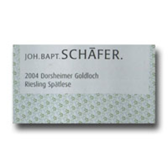 Label shot for 2004 Schafer Dorsheimer Goldloch Riesling Spatlese