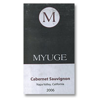 Label shot for 2006 Myuge Rutherford Cabernet Sauvignon