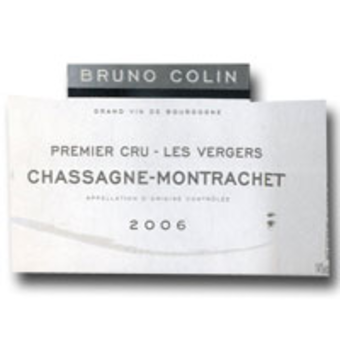 Label shot for 2006 Bruno Colin Chassagne Montrachet Les Vergers