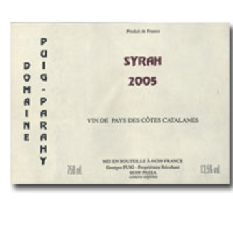Label shot for 2005 Puig Parahy Syrah
