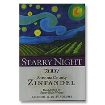 Label shot for 2007 Starry Night Zinfandel