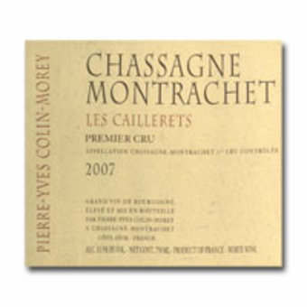 Label shot for 2007 Colin Morey Caillerets Chassagne Montrachet