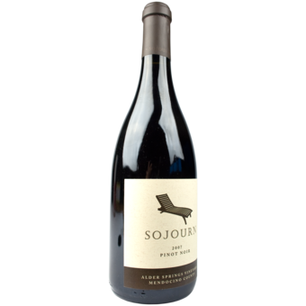 Bottle shot for 2007 Sojourn Cellars Alder Springs Pinot Noir