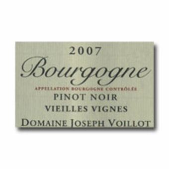 Label shot for 2007 Joseph Voillot Bourgogne Rouge