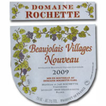 Label shot for 2009 Rochette Beaujolais Nouveau