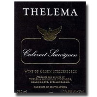 Label shot for 2003 Thelema Cabernet Sauvignon