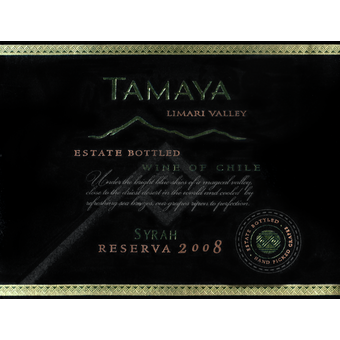 Label shot for 2008 Tamaya Syrah