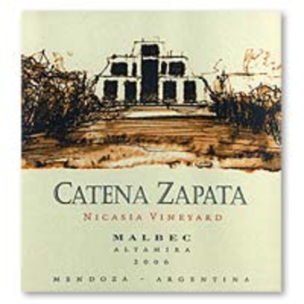 Label shot for 2006 Catena Zapata Nicasia Malbec