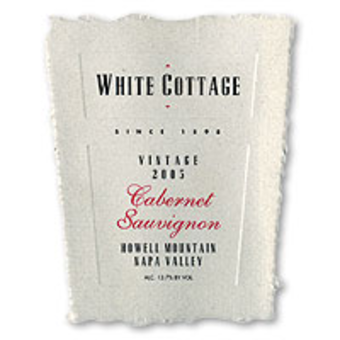 Label shot for 2005 White Cottage Ranch Howell Mountain Cabernet Sauvignon