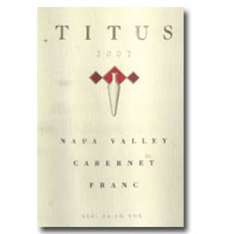 Label shot for 2007 Titus Cabernet Franc