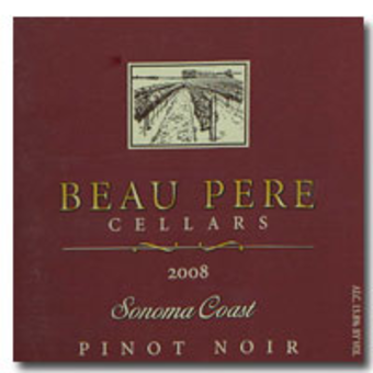 Label shot for 2008 Beau Pere Pinot Noir Sonoma