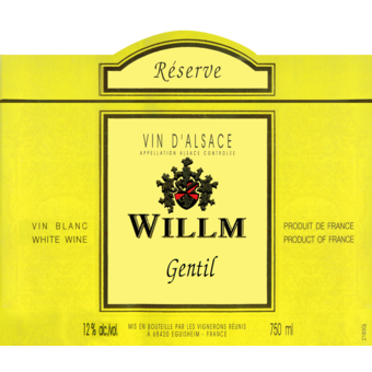 Label shot for 2009 Willm Gentil