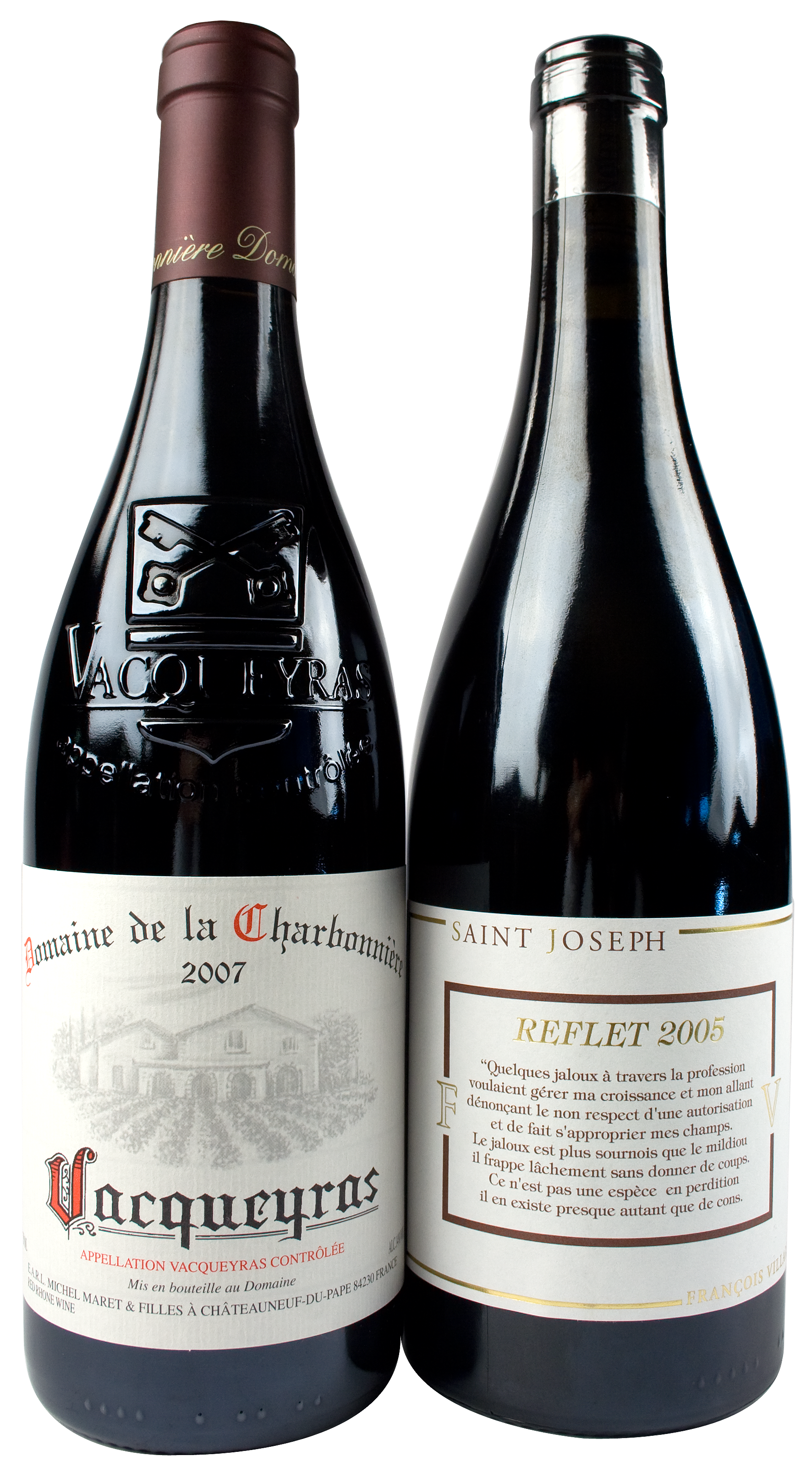 2005 Francois Villard Reflets St Joseph / 2007 Charbonniere Vacqueyras