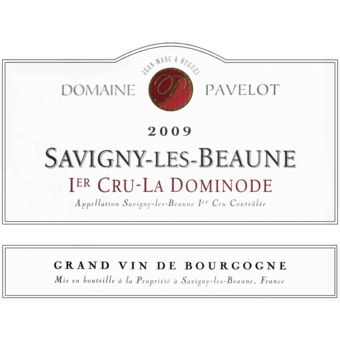 Label shot for 2009 Pavelot Savigny Les Beaune Dominodes