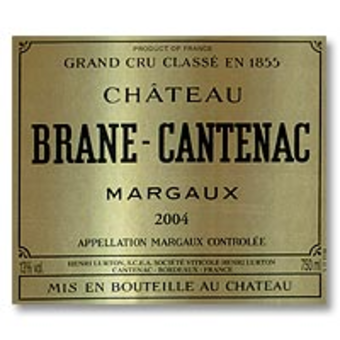 Label shot for 2004 Chateau Brane Cantenac
