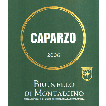 Label shot for 2006 Caparzo Brunello Di Montalcino