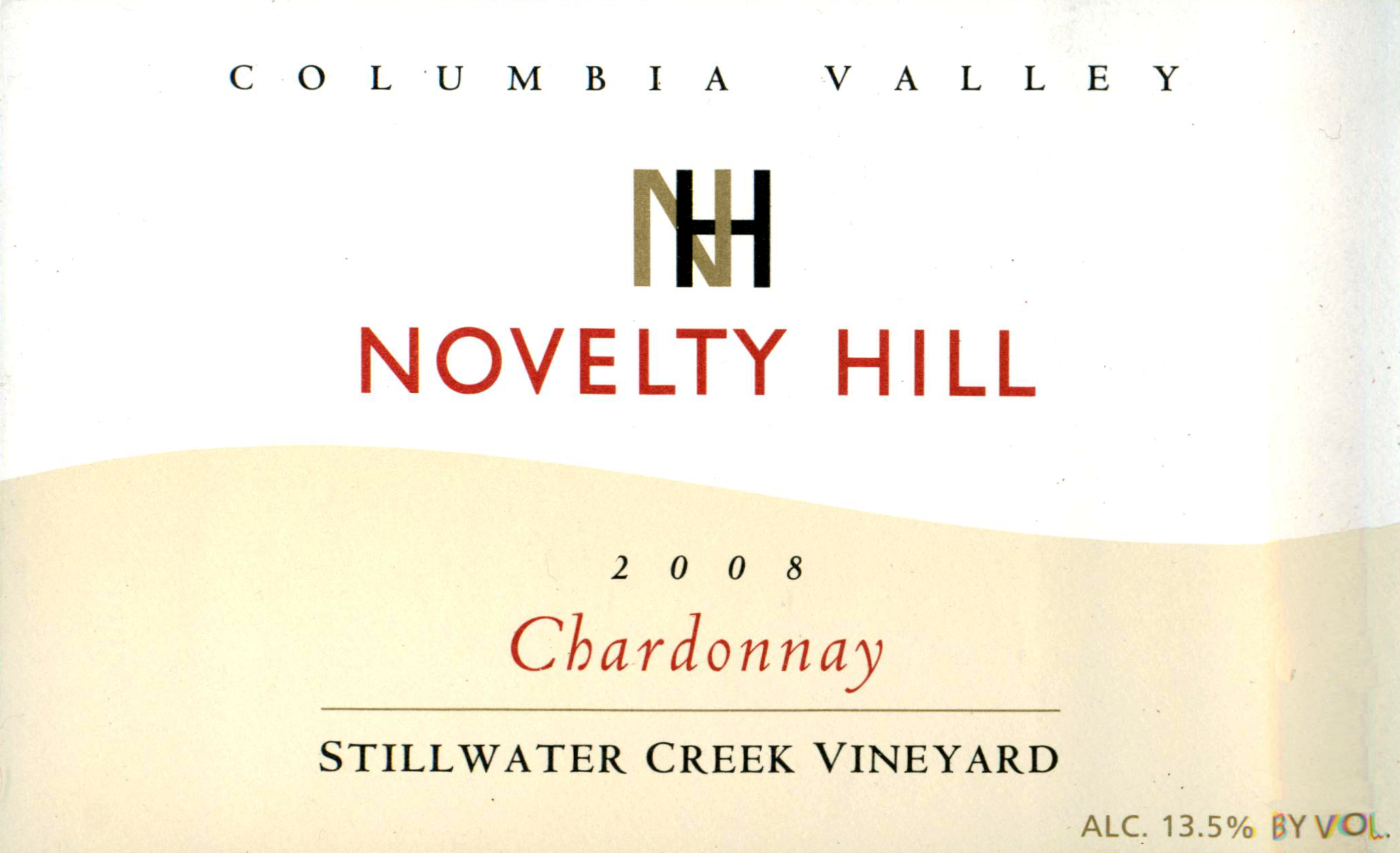 2008 Novelty Hill Chardonnay Stillwater Creek Wine Library
