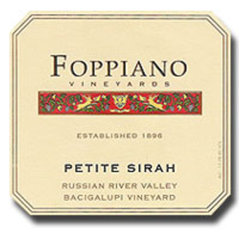 Label shot for  Foppiano Petit Sirah Sonoma Russian River