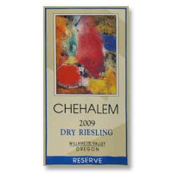 Label shot for 2009 Chehalem Dry Riesling Reserve
