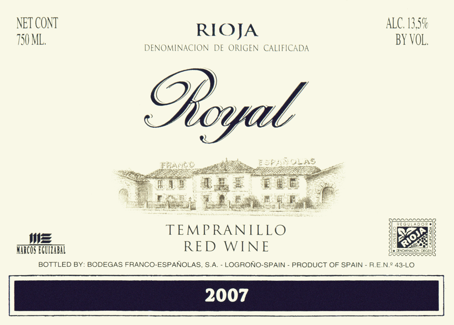 2007 Bodegas Franco Espanolas Rioja Royal | Wine Library