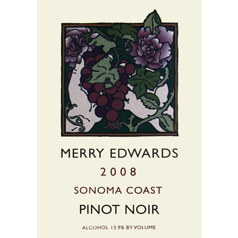 Label shot for 2008 Merry Edwards Sonoma Pinot Noir