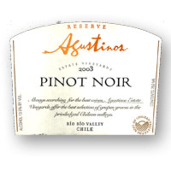 Label shot for 2003 Agustinos Pinot Noir Reserve