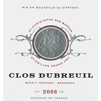 Label shot for 2008 Chateau Clos De Dubreuil